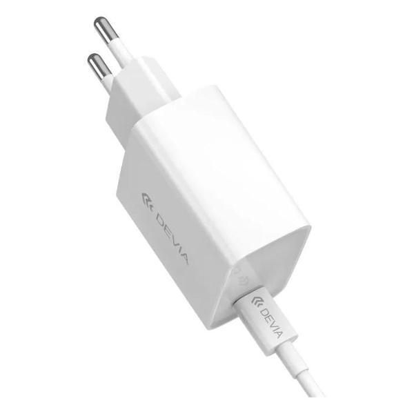 Сетевое зарядное устройство Devia Smart Series PD Quick Charger 25W, Type-C,белый