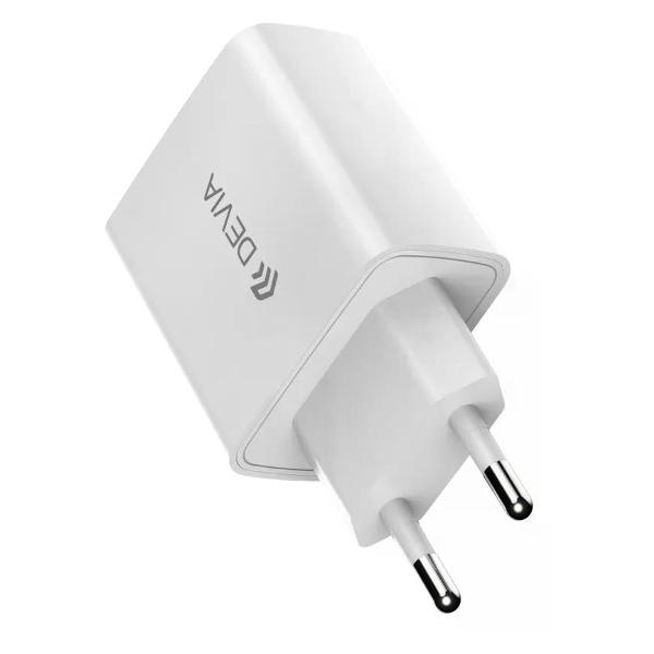 Сетевое зарядное устройство Devia Smart Series PD Quick Charger Suit, Type-C, 20W, белый
