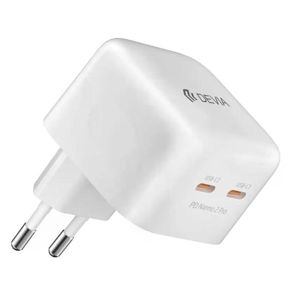 Сетевое зарядное устройство Devia Extreme Speed Series PD 45W 2C Quick Charger, Type-C *2