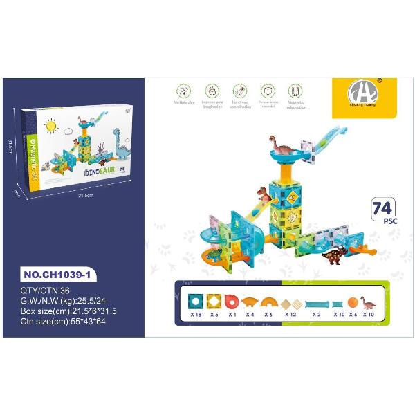 Конструктор ДИНАТОЙС СM 4028 Магнитный (74 детали)