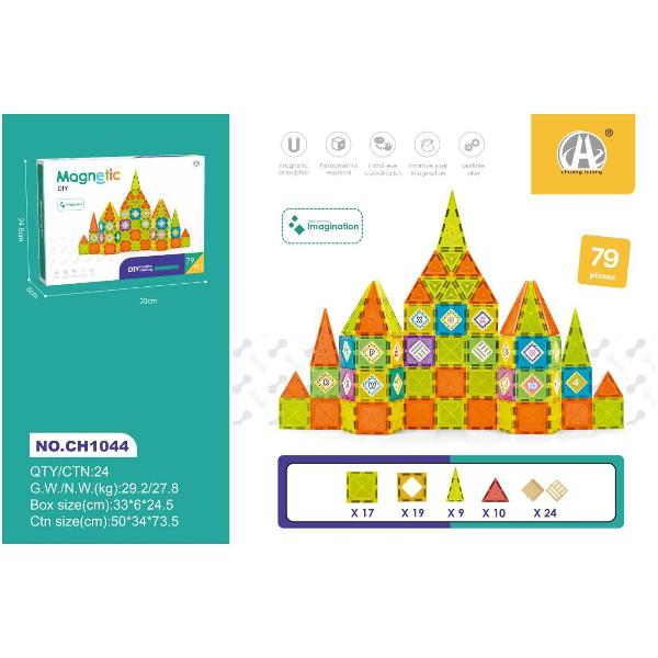 Конструктор ДИНАТОЙС СM 4029 Магнитный (79 деталей)