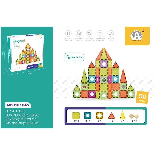 Конструктор ДИНАТОЙС СM 4030 Магнитный (50 деталей)