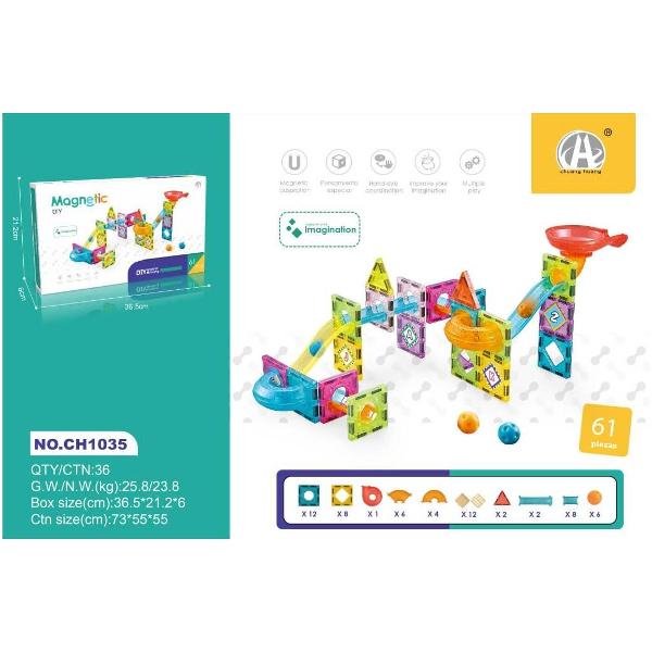 Конструктор ДИНАТОЙС СM 4026 Магнитный (61 деталь)