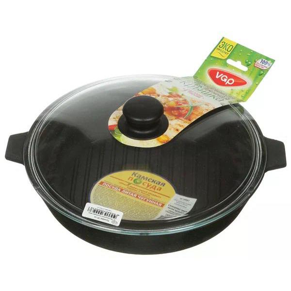 Сковорода гриль Камская посуда гу8062