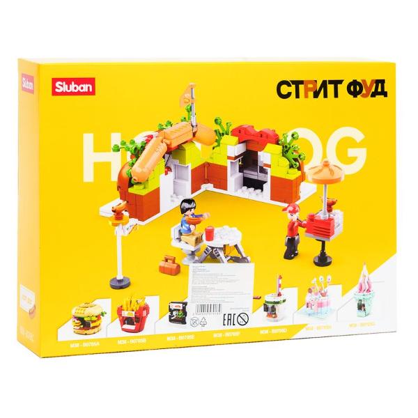 Конструктор Sluban Фаст-Фуд Хот-Дог, 328 деталей