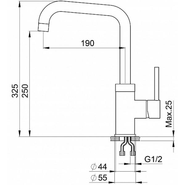 Смеситель Granula 0041 серый