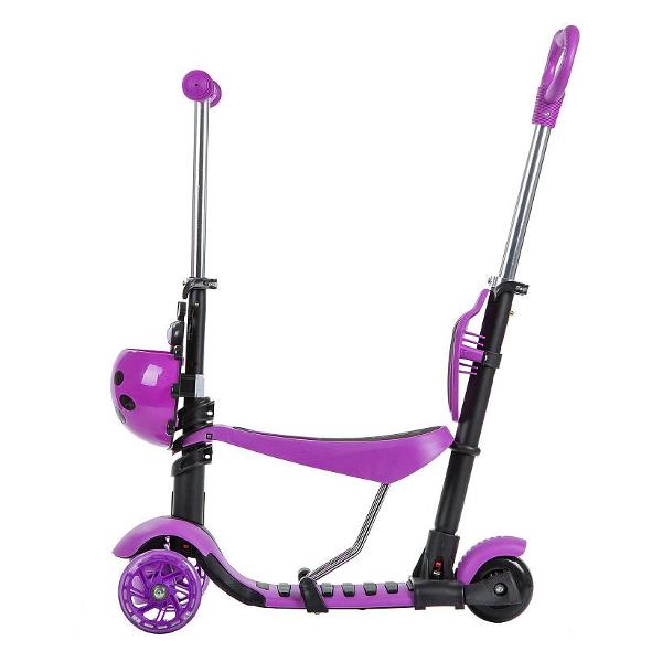 Самокат Novatrack Disco-kids Saddle PRO пурпурный