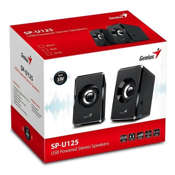 Колонки компьютерные 2.0 Genius SP-U125 Black