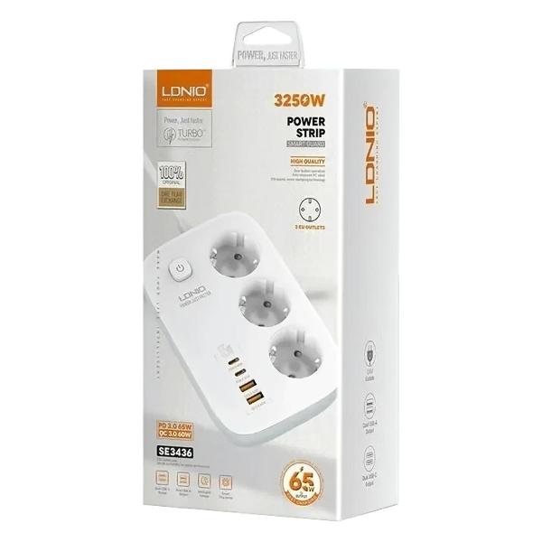 Удлинитель LDNIO 2 м 3250W SE3436