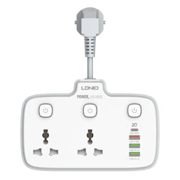 Удлинитель LDNIO 2 розетки 2500W SC2413