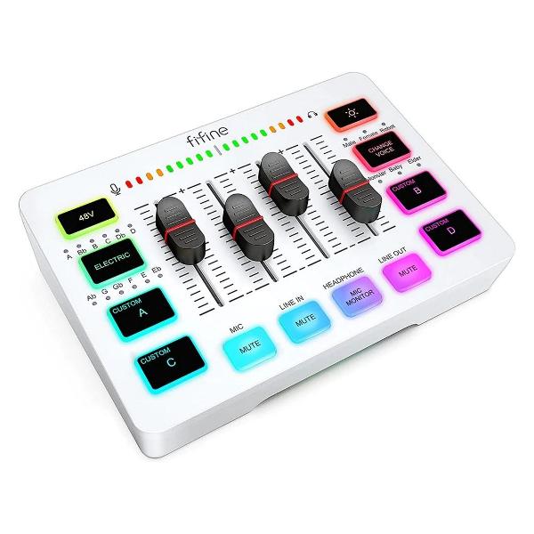 Звуковая карта Fifine mixer SC3 White фото