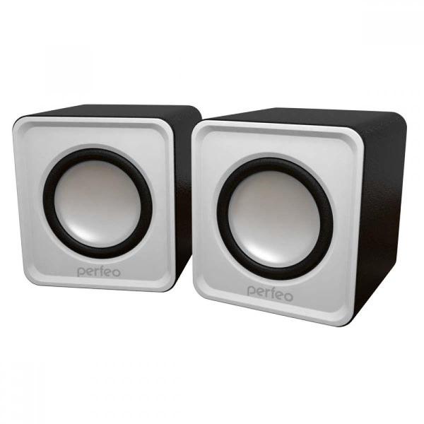 Колонки компьютерные 2.0 Perfeo Wave белые