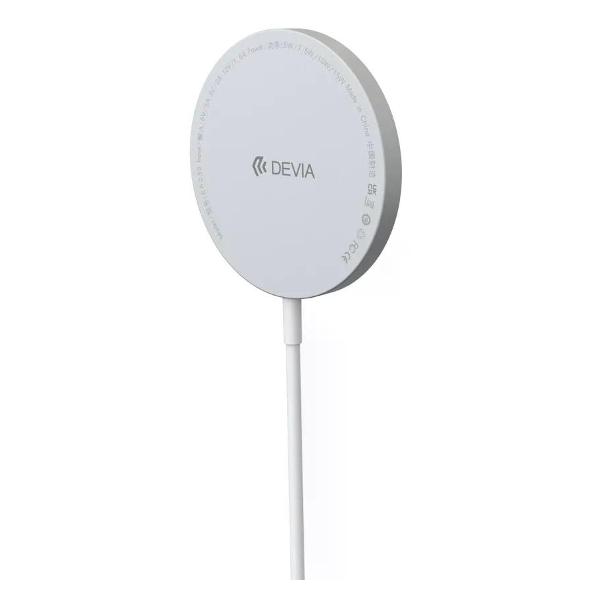 Беспроводное зарядное устройство Devia Magnetic Wireless Charger белый