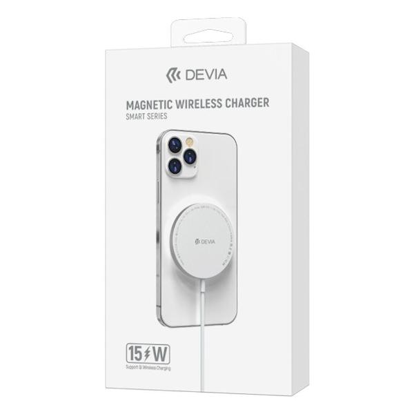 Беспроводное зарядное устройство Devia Magnetic Wireless Charger белый