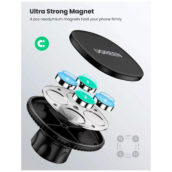 Держатель автомобильный для смартфонов uGreen LP292 Magnetic Phone Holder for Car