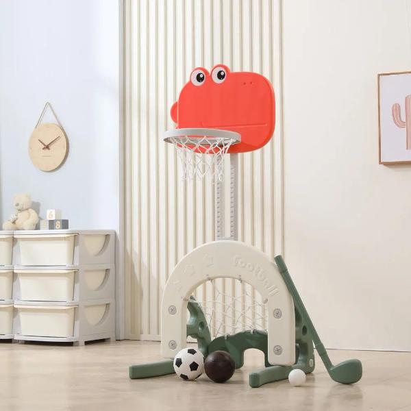 Стойка баскетбольная UNIX Kids и хоккейные ворота 2 в 1 Star PPBSDINO