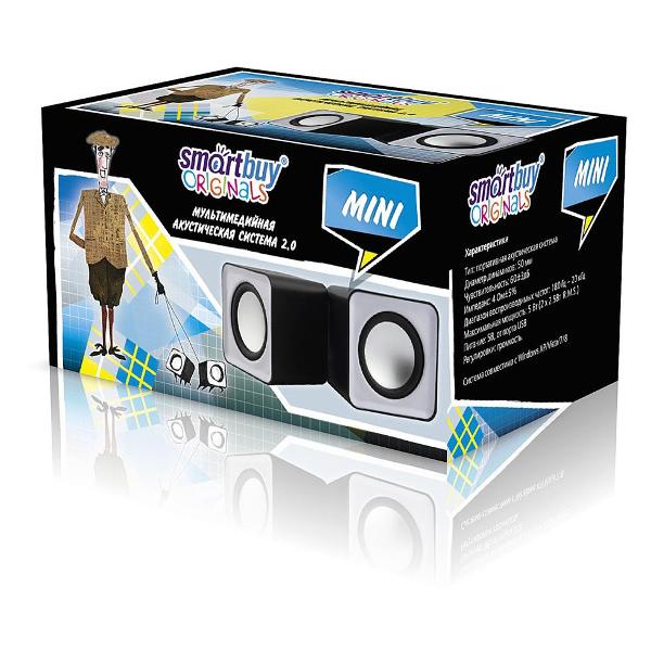 Колонки компьютерные 2.0 Smartbuy MINI SBA-2810