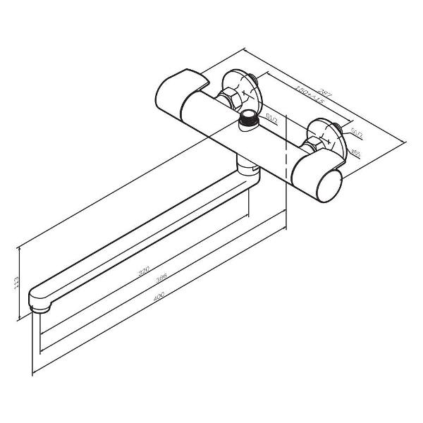 Смеситель для ванны и душа Am.Pm F85A50900