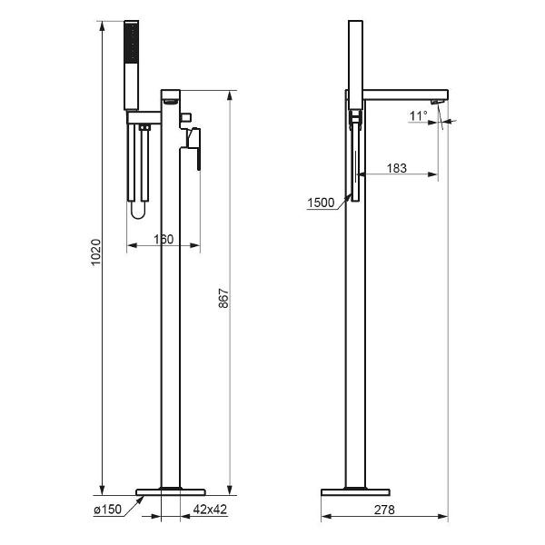 Смеситель для ванны и душа Damixa 535000000
