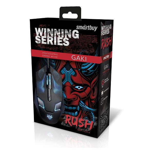 Мышь игровая проводная Smartbuy RUSH GAKI черная (SBM-743G-K)