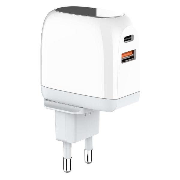 Сетевое зарядное устройство LDNIO A2522C + Кабель Lightning -Type-C