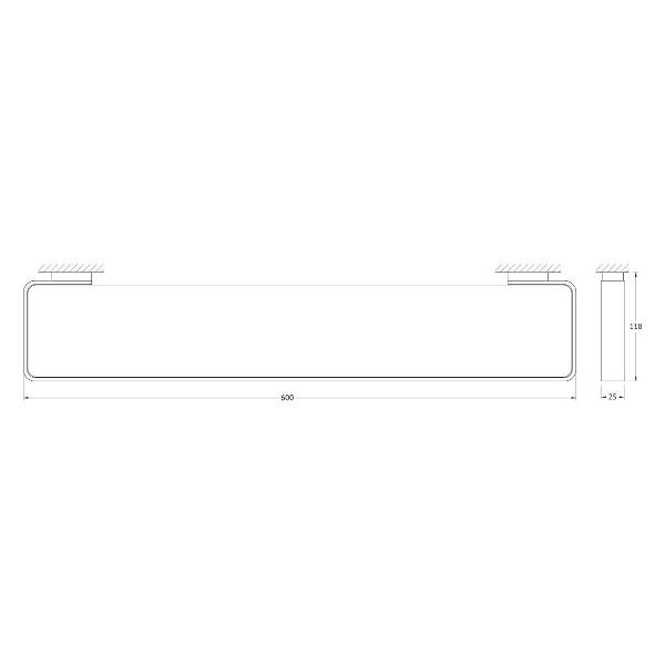 Стеклянная полка Artwelle 832760A