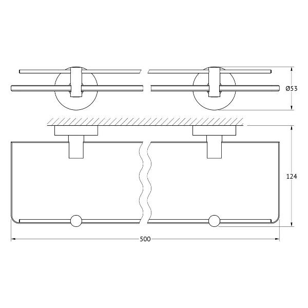 Стеклянная полка Artwelle HAR 035