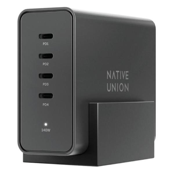 Сетевое зарядное устройство Native Union Fast GaN 140w 4xUSB-C черное