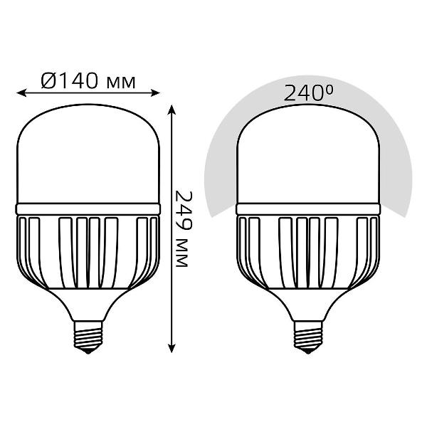 Лампочка Gauss Elementary T140 75W 7000lm 4100K E40 Promo LED