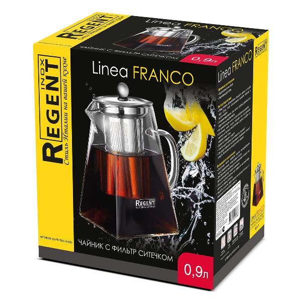 Чайник заварочный 0.9л c ситечком REGENT inox FRANCO