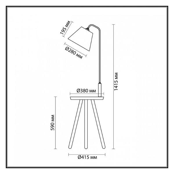 Торшер Odeon Light KALDA 4667/1F