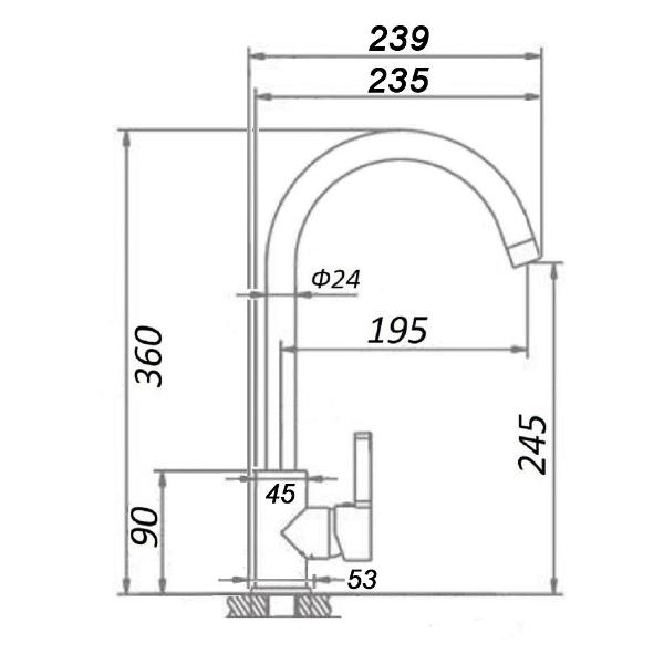 Смеситель Wisent W4998-3-19