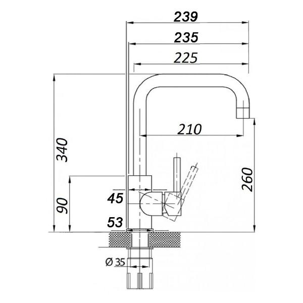 Смеситель Wisent W4998-4-26