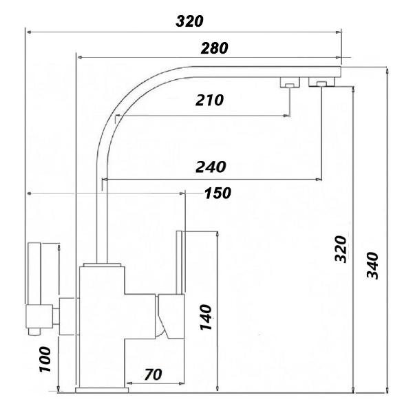 Смеситель Wisent W4333-3 Stn