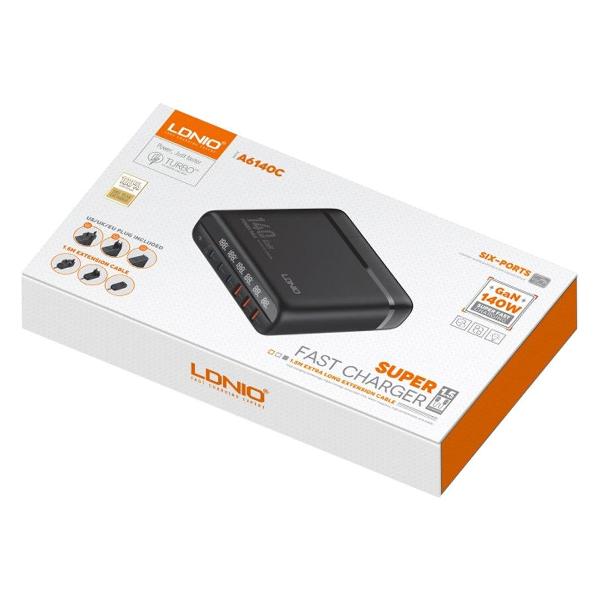 Сетевое зарядное устройство LDNIO A6140C черное