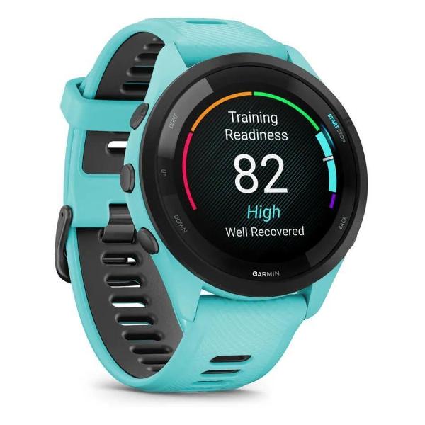 Часы с GPS трекером Garmin Forerunner 265 Music морская волна