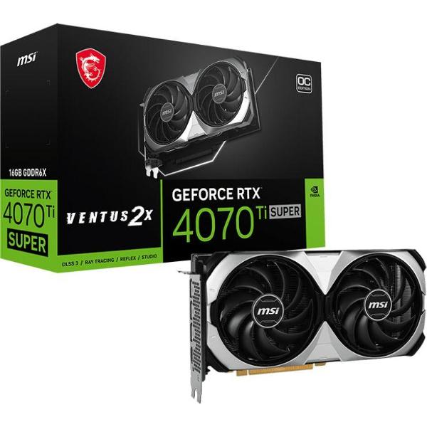Видеокарта MSI NVIDIA GeForce RTX 4070 TI SUPER 16G VENTUS 2X OC фото