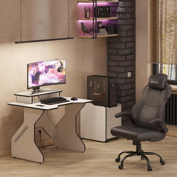 Стол компьютерный игровой VMMGAME ONE LIGHT 100 BLACK + MINI MAT