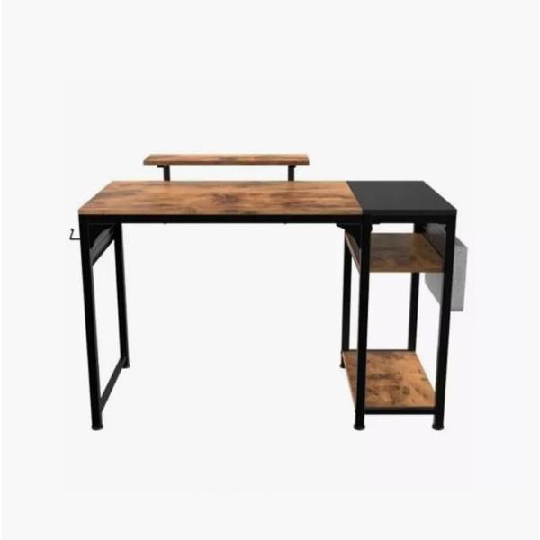 Компьютерный игровой стол Eureka ZX-SS120B-RBB (черный/коричневый)