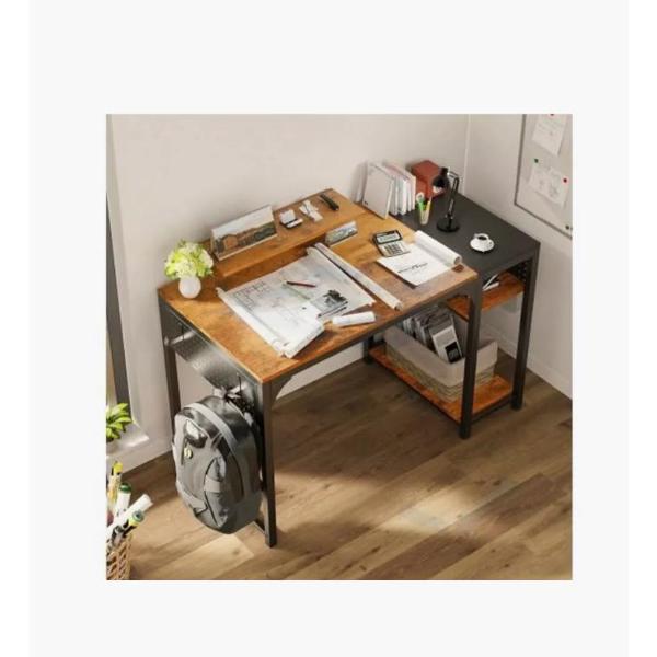 Компьютерный игровой стол Eureka ZX-SS120B-RBB (черный/коричневый)