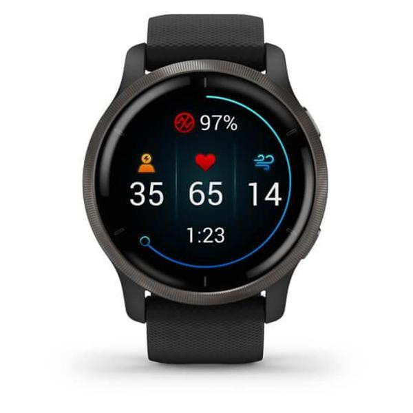 Часы с GPS трекером Garmin Venu 2 Black Slate (010-02430-11)