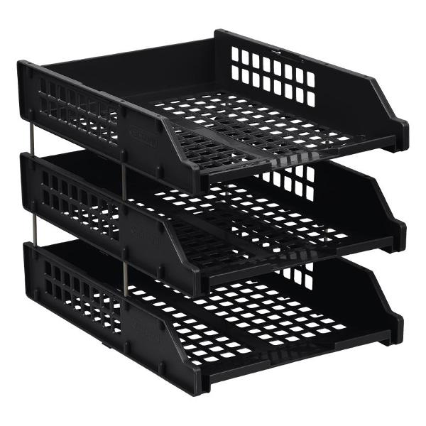 Лоток канцелярский СТАММ ЛТГ-63795/ЛТ112 черный