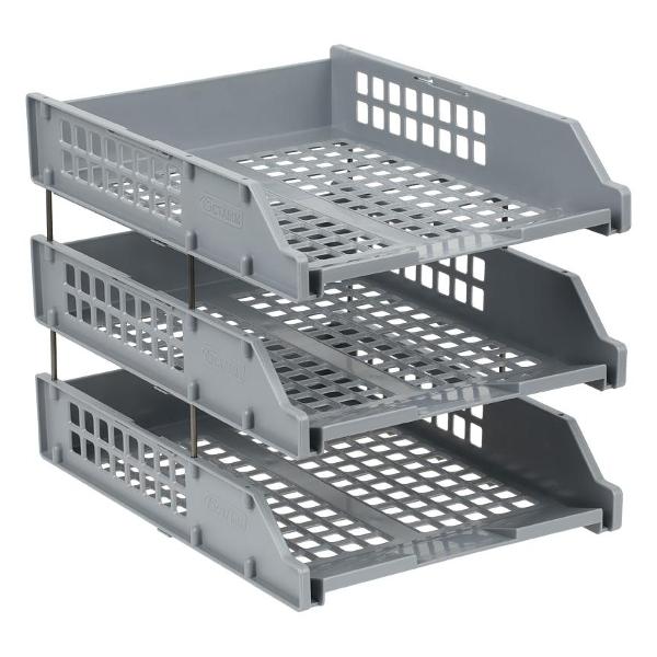 Лоток канцелярский СТАММ ЛТГ-63794/ЛТ111 серый