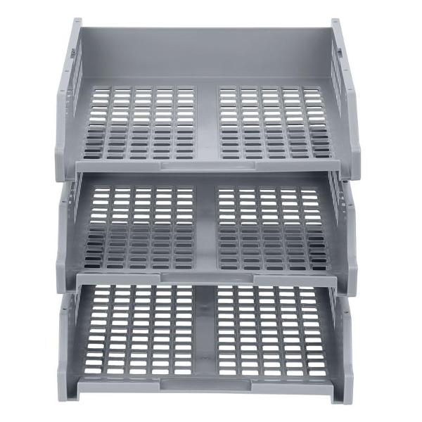 Лоток канцелярский СТАММ ЛТГ-63794/ЛТ111 серый