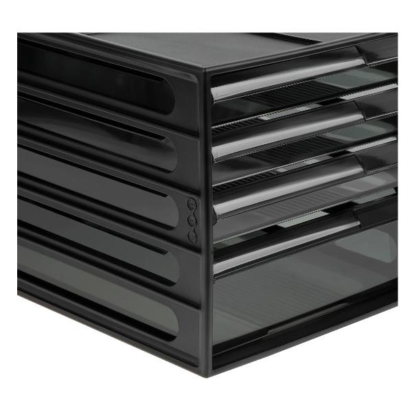 Лоток канцелярский СТАММ ЛТГ-30863 черный