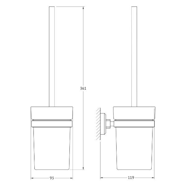 Держатель с туалетным ершом Artwelle 9929A