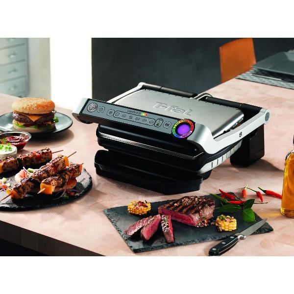 Электрогриль Tefal Optigrill+ GC712D34 серебристый