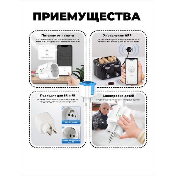 Умная розетка SmartRules SN-SP20AB
