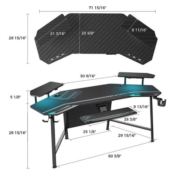 Стол компьютерный игровой Eureka AED-70B