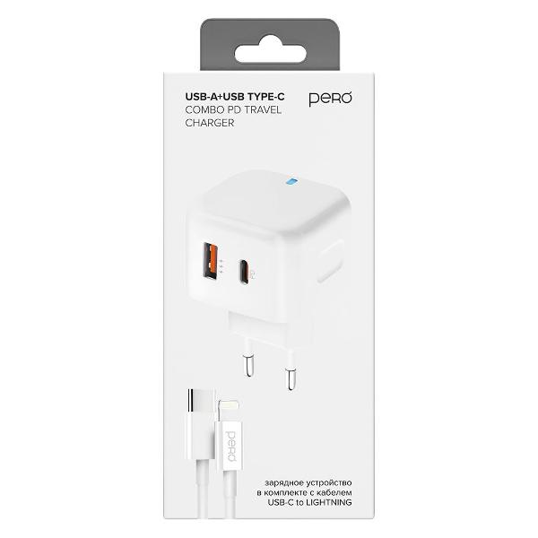 Сетевое зарядное устройство Pero ТС10CLWH белый